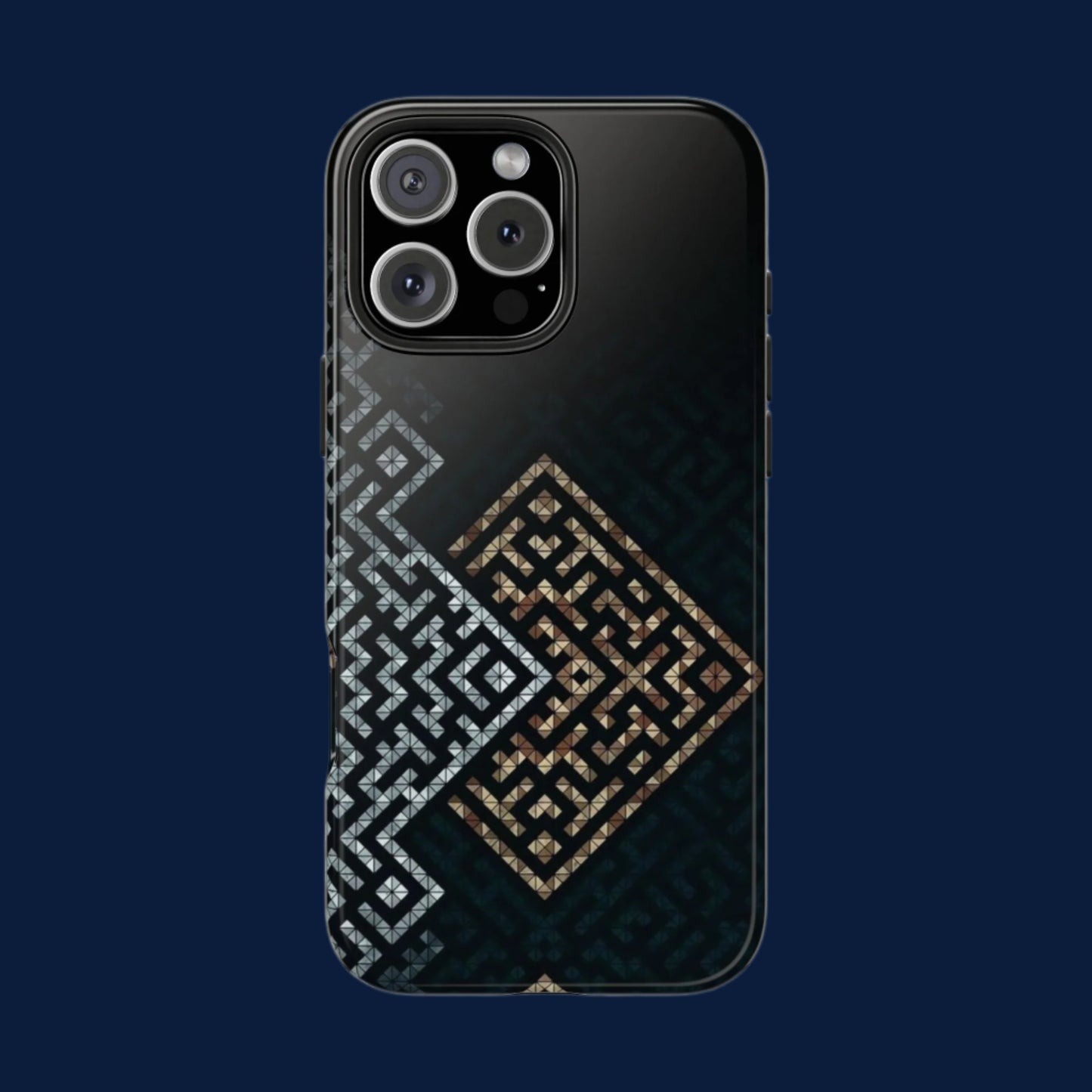 Kufic Tough Phone Case |Elegant Islamic Art Design | Durable Phone Cover