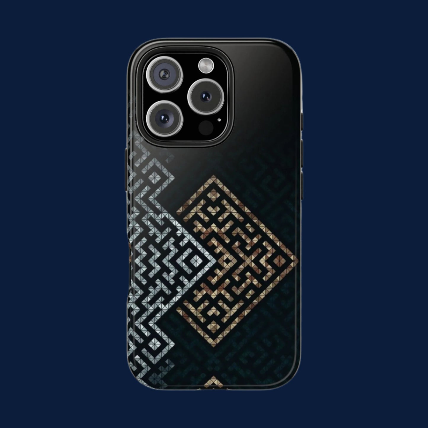 Kufic Tough Phone Case |Elegant Islamic Art Design | Durable Phone Cover