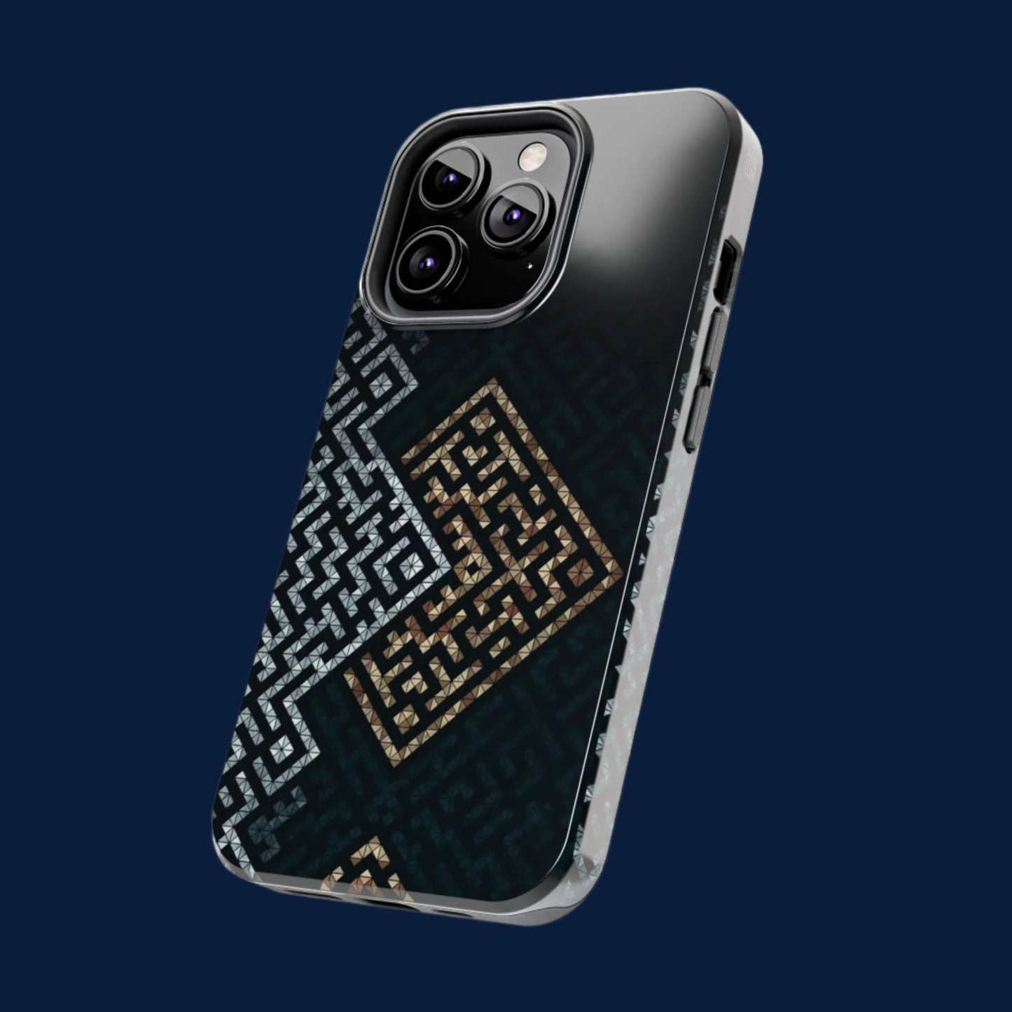 Kufic Tough Phone Case |Elegant Islamic Art Design | Durable Phone Cover