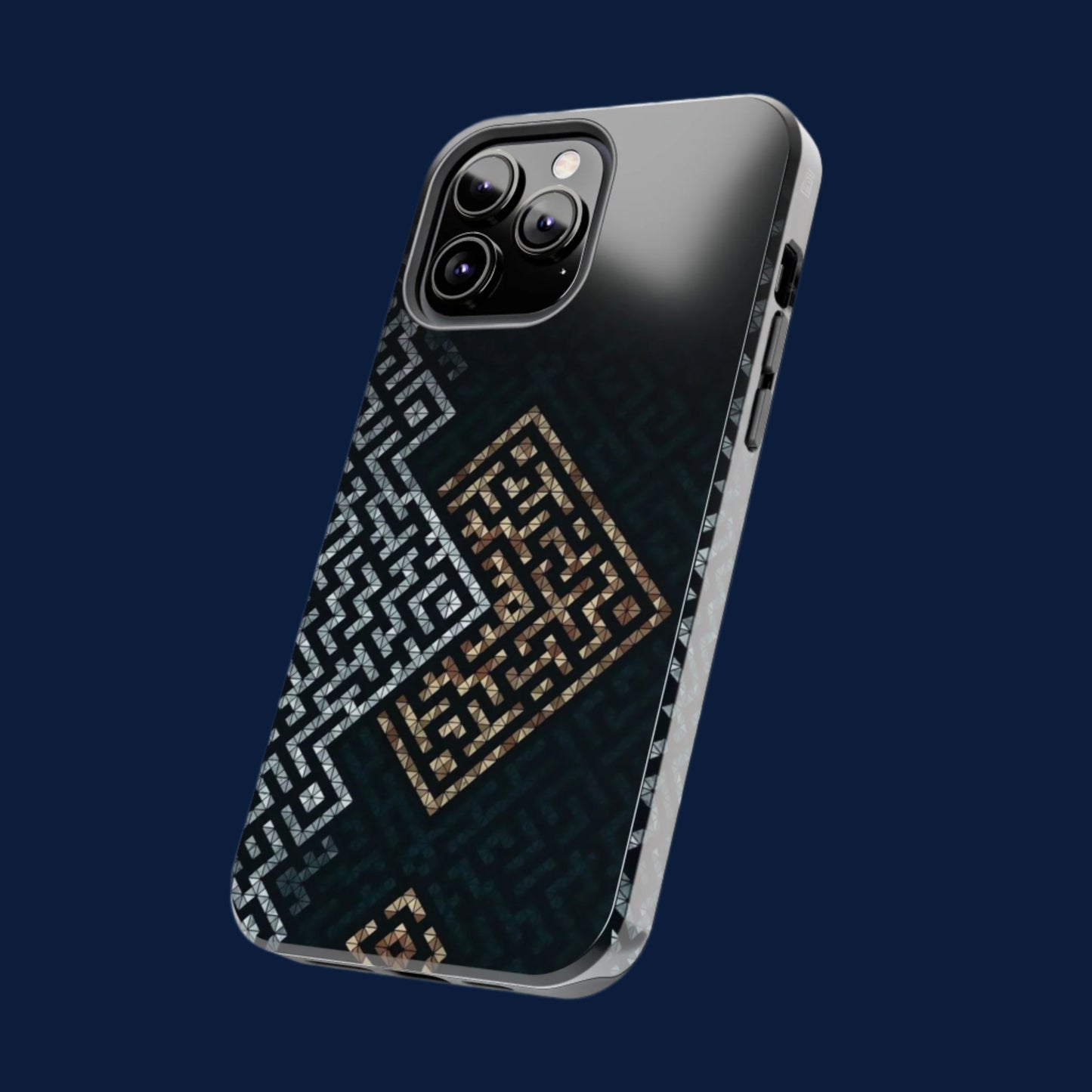 Kufic Tough Phone Case |Elegant Islamic Art Design | Durable Phone Cover