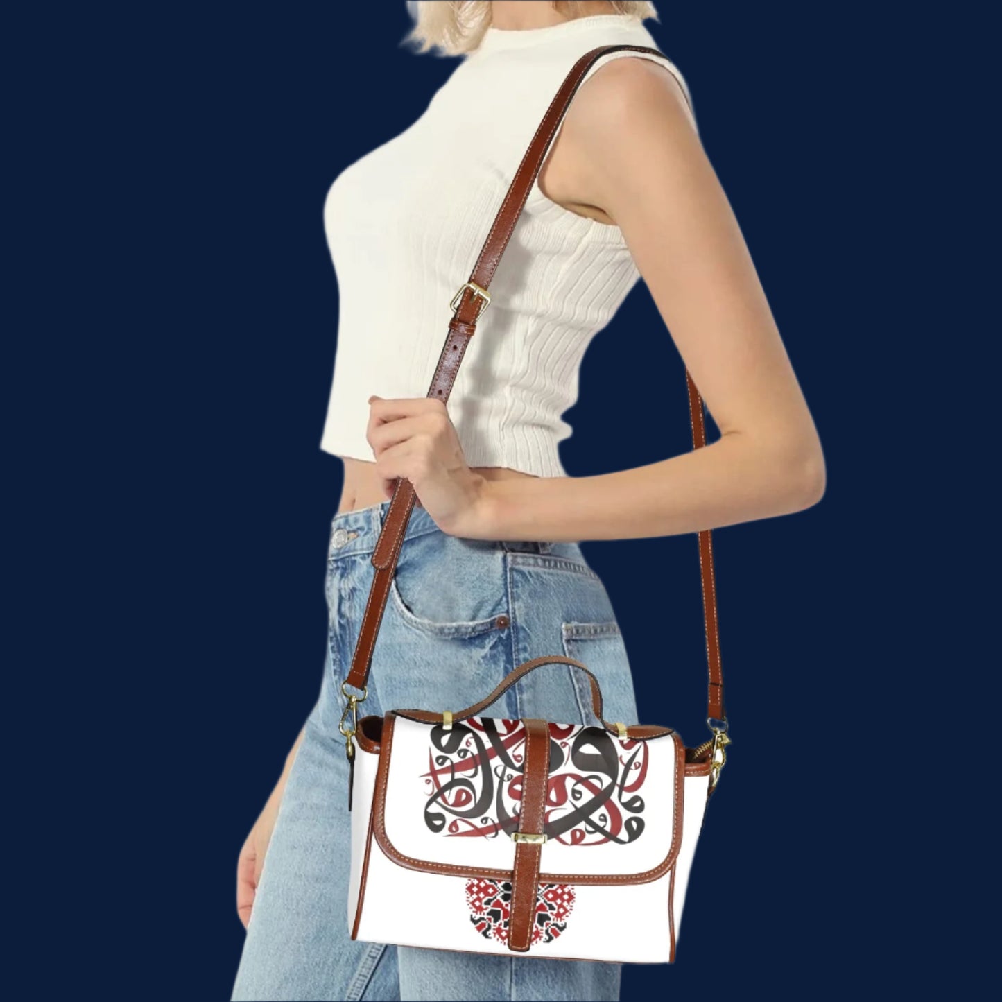 Artistic Leather Satchel