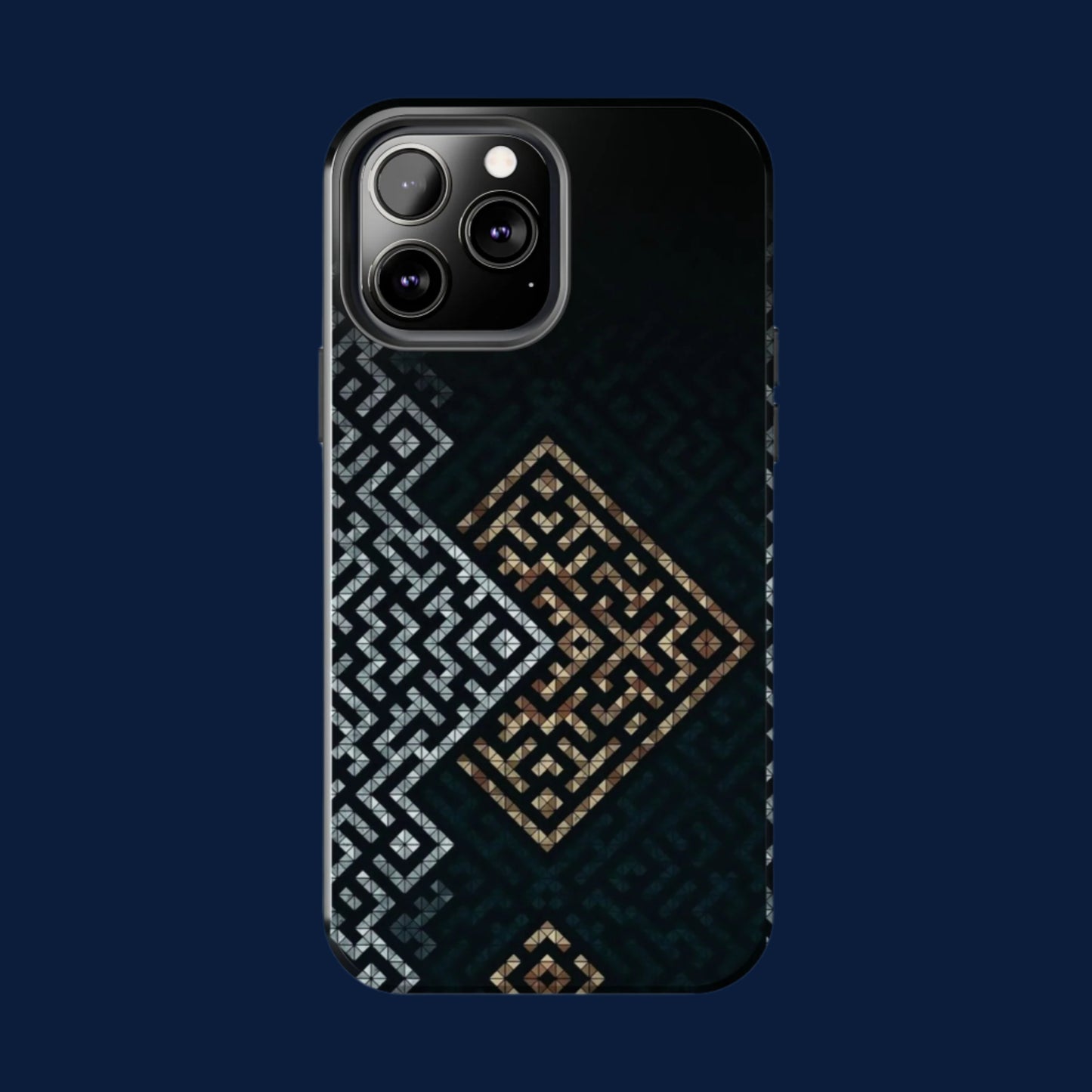 Kufic Tough Phone Case |Elegant Islamic Art Design | Durable Phone Cover