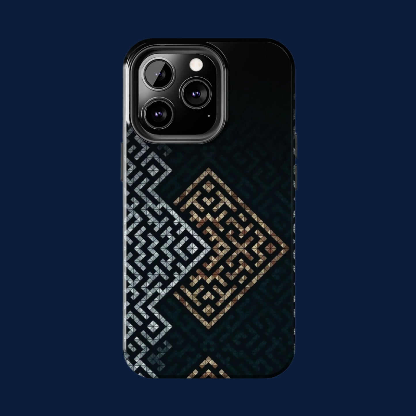 Kufic Tough Phone Case |Elegant Islamic Art Design | Durable Phone Cover